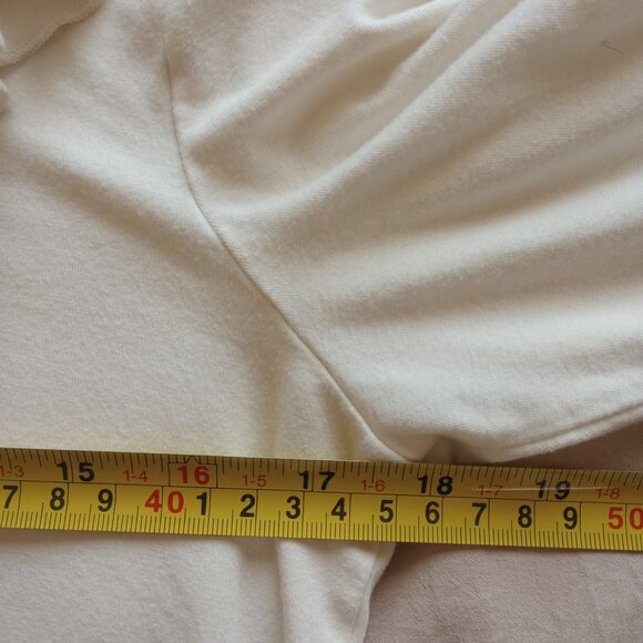 Lauren Ralph Lauren White Ruffle Top Romantic Long Sleeve Blouse Preppy Classic - Picture 3 of 5